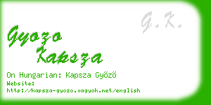 gyozo kapsza business card